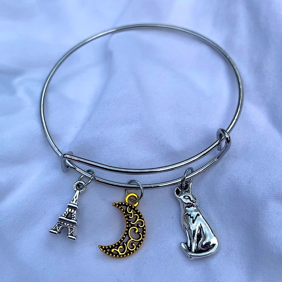 Hand Crafted Jewelry - Brand New! Handmade! Adjustable Charm Bangle Bracelet!